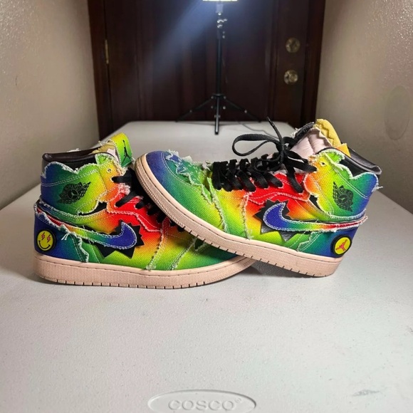 Air Jordan 1 Retro High J Balvin Pre-Owned Sz 8.5 NO BOX - Picture 11 of 13